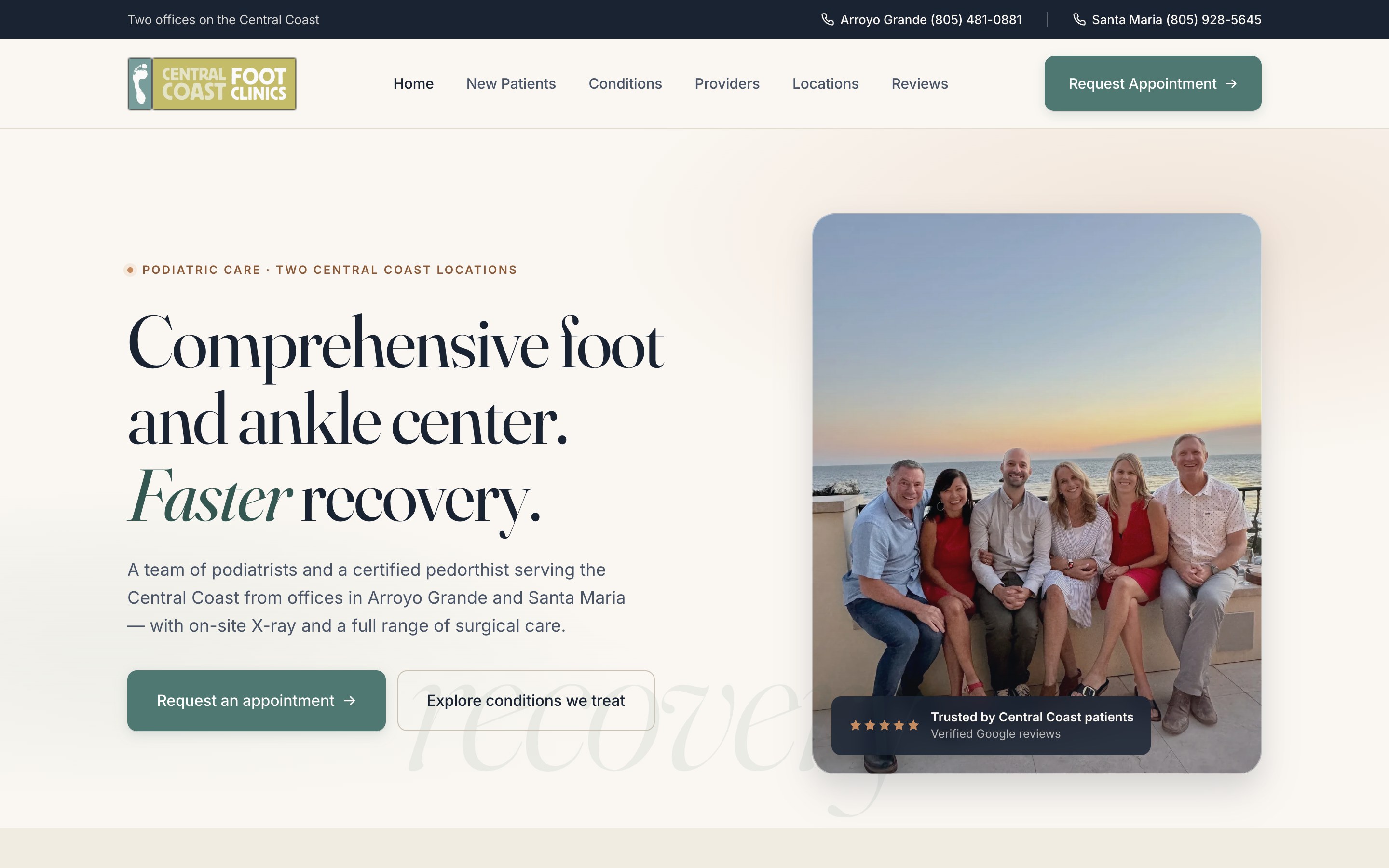 Central Coast Foot Clinics website