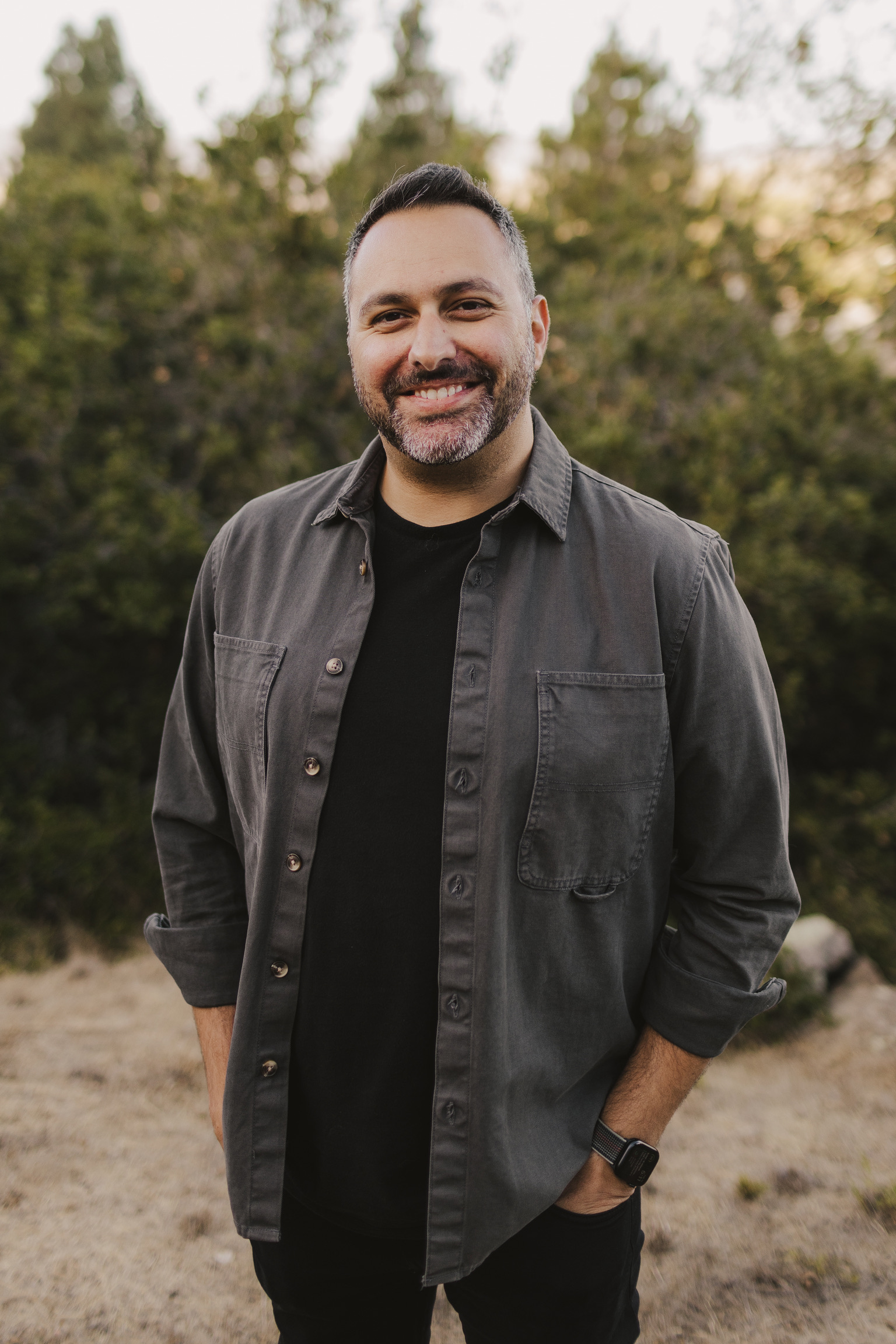 Michael Venia outdoors, smiling