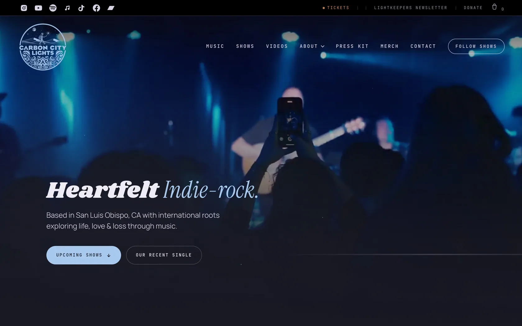 Carbon City Lights website